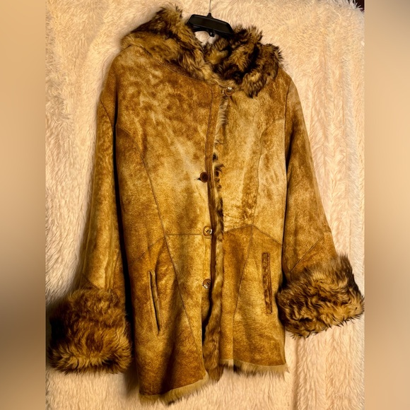 🔥 Modello by Sergio Turani Vintage Shearling Coat – Size XL (Fits Modern Large)